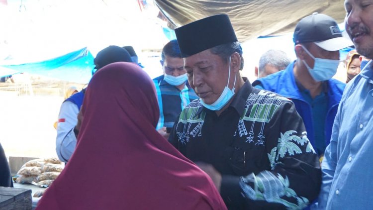 Sapa Pedagang di Tebo, Abdullah Sani Blusukan ke Pasar Sarinah Rimbo Bujang