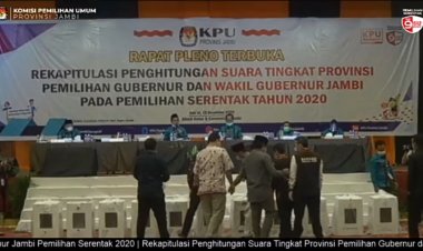 Pleno Rekapitulasi Suara Tingkat Provinsi Jambi Dimulai, Pembacaan Perolehan Suara di Batanghari Dihujani Protes