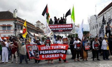 Massa FUI Demo di Yogyakarta Tuntut Habib Rizieq Bebas & Ungkap Tewasnya 6 Laskar FPI