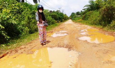 Ibu Bupati, Jalan Lingkungan di Ibukota Muarojambi Ini Rusak Parah