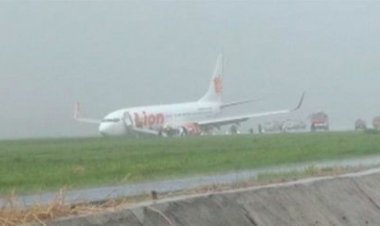 Pesawat Lion Air JT-173 Tergelincir di Bandara Radin Inten II Lampung, Begini Kondisinya