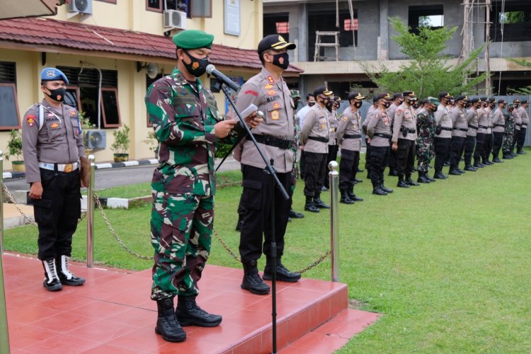 Apel Pergeseran Pasukan, Dandim & Kapolres Bungo: Patuhi Prokes Saat di TPS