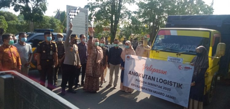 Ratusan Ribu Surat Suara di Muarojambi Didistribusikan ke 11 Kecamatan