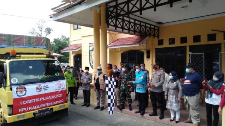 Wakil Bupati Bungo Apri Lepas Pendistribusian Logistik Pilkada 2020