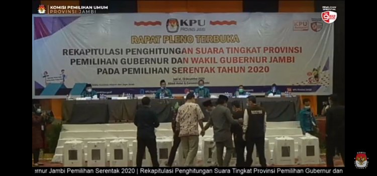 Pleno Pilgub Jambi Sisakan 2 Kota, Ritas : Kita Kawal Surat Suara di KPU Sampai Pagi