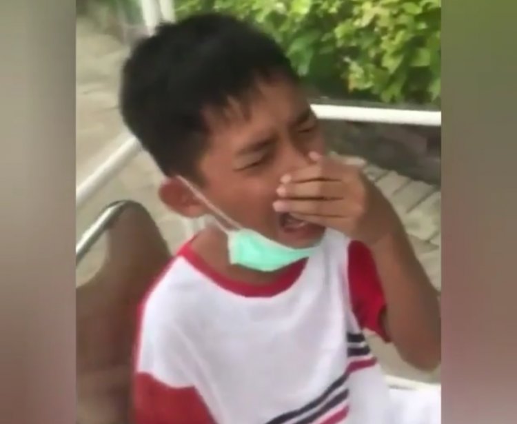 Usai Jalani Swab Test Bocah Ini Menangis, Netizen: Ketawa Menuju Nangis