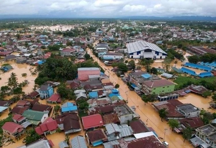Ngeri! Penampakan dari Udara Banjir di Kalimantan Selatan