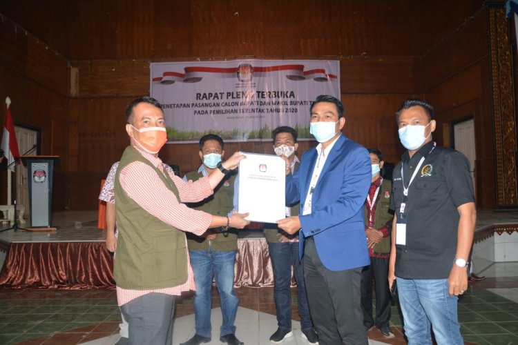 KPU Batanghari Tetapkan Fadhil- Bakhtiar Bupati dan Wakil Bupati Terpilih