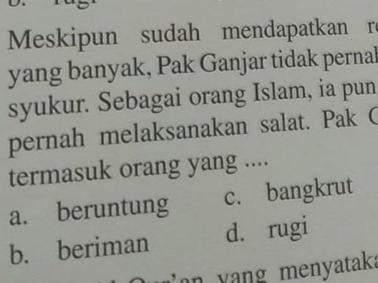 Viral! Buku Soal 'Ganjar Tidak Pernah Bersyukur', Ganjar: Buku dari Tiga Serangkai itu, Ya?