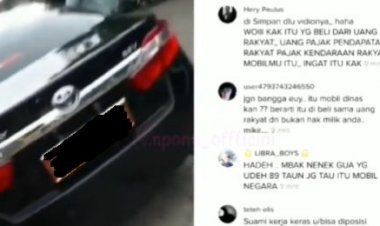 Viral! Wanita Ini Pamer Mobil Dinas Suami, Netizen: Mobil Negara Saja Bangga....