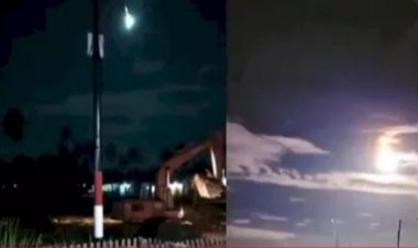 Viral Video Detik-detik Meteor Jatuh di Banggai, Netizen: Yang Kecipratan jadi Superhero....