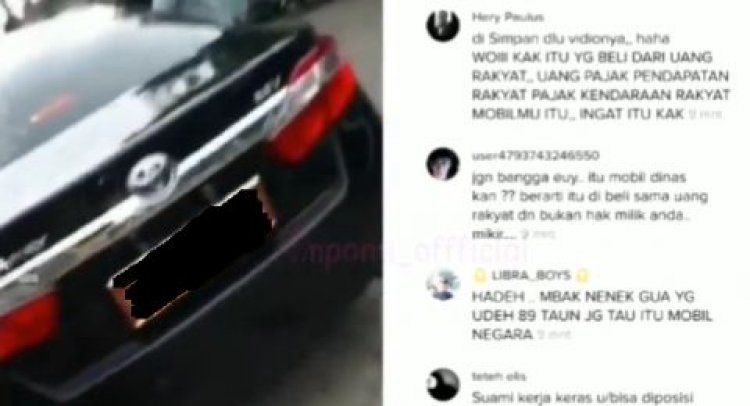 Viral! Wanita Ini Pamer Mobil Dinas Suami, Netizen: Mobil Negara Saja Bangga....