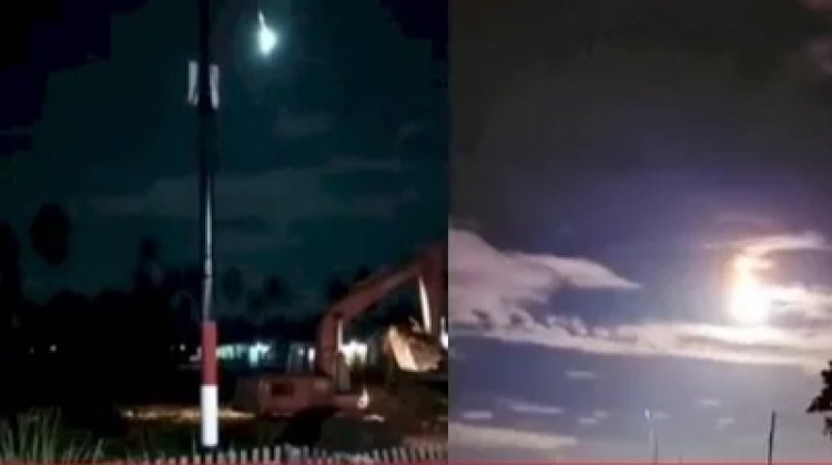 Viral Video Detik-detik Meteor Jatuh di Banggai, Netizen: Yang Kecipratan jadi Superhero....