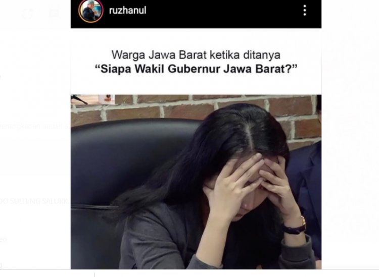 Heran Sering Tak Dikenali, Uu Posting Meme Kocak, Netizen: Pak Wagub Kalau Kesel Apakah jadi Ii?