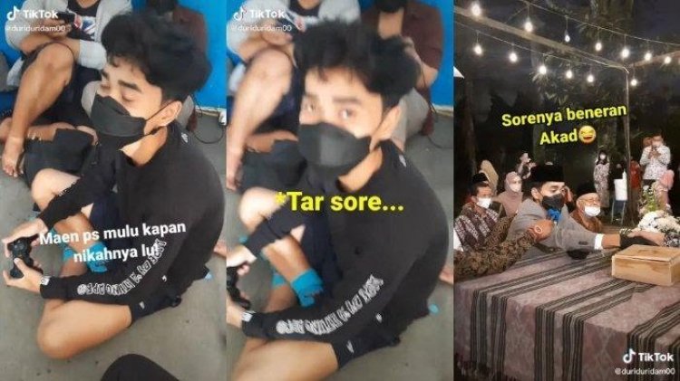 Viral Video Calon Pengantin Main PS Sebelum Akad Nikah: Entar Sore...