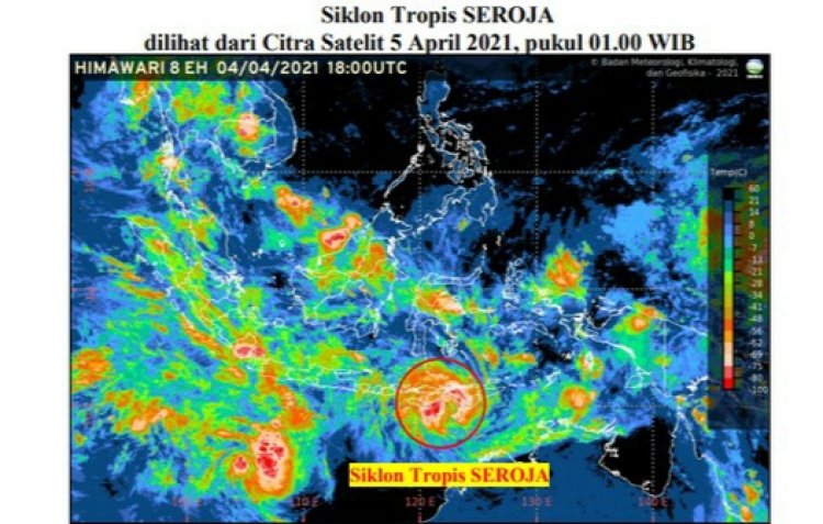 Waspada Siklon Tropis Seroja, Gelombang Laut Hingga 6 Meter