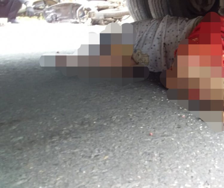 Kecelakaan di Muarojambi, Perempuan Ini Terjepit di Kolong Bus