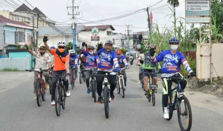 Sekda Sudirman Lepas Gowes Virtual HUT ke-64 Provinsi Jambi