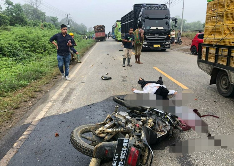 Menyalip Truk di Jalinsum Bungo, Pasutri asal Tebo-Jambi Ini Tewas Mengenaskan