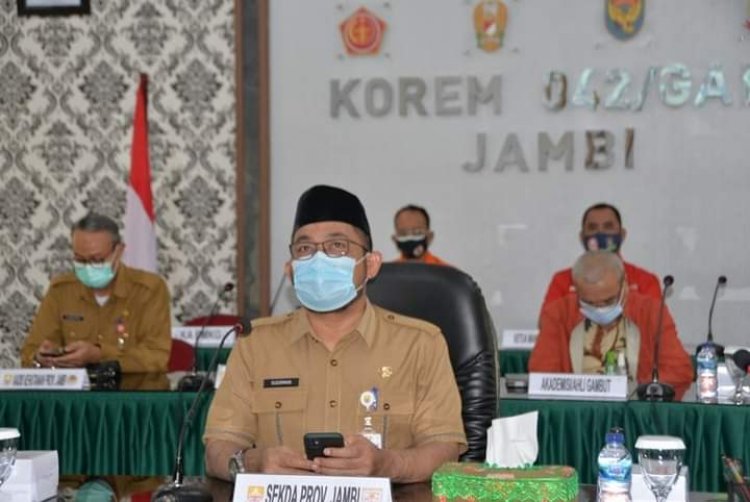 Sekda Provinsi Jambi Umumkan Kenaikan Status Karhutla