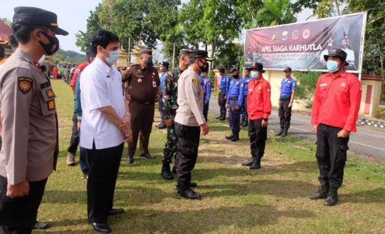 Pj Sekda Muaro Jambi Ikuti Apel Siaga Karhutla