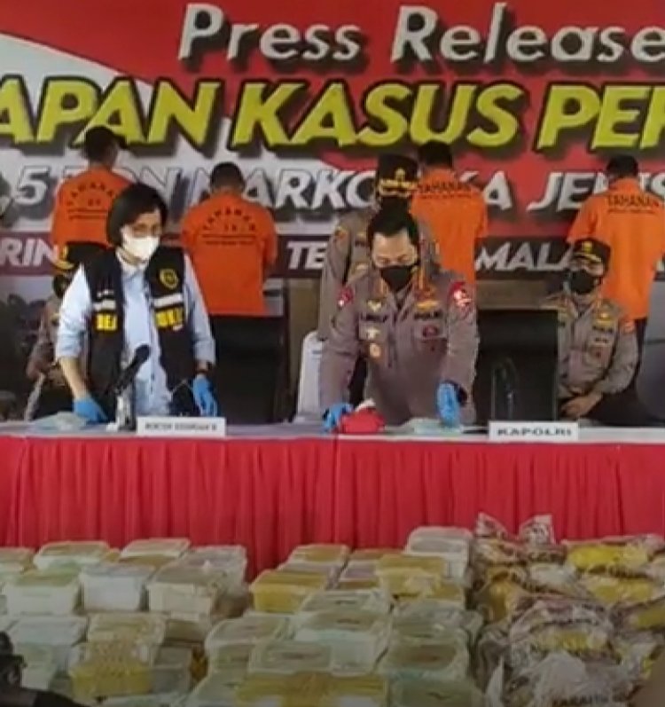Polri Bongkar Penyeludupan Sabu Rp1,2 Triliun Jaringan Timur Tengah-Malaysia