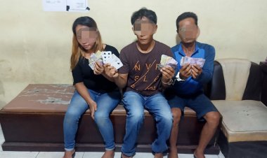 Duh! Bulan Puasa Kelakuan Tiga Warga Ini Bikin Nyesek, Asyik Berjudi Saat Ditangkap Polisi