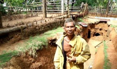 Ini Dia Kakek Perkasa Pembuat Rumah Bawah Tanah Bermodal Cangkul, Begini Prosesnya...