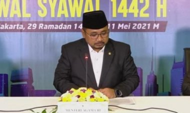 Pemerintah Tetapkan Lebaran 1442 H Kamis 13 Mei, Yaqut: Tidak Ada yang Melaporkan yang Melihat Hilal