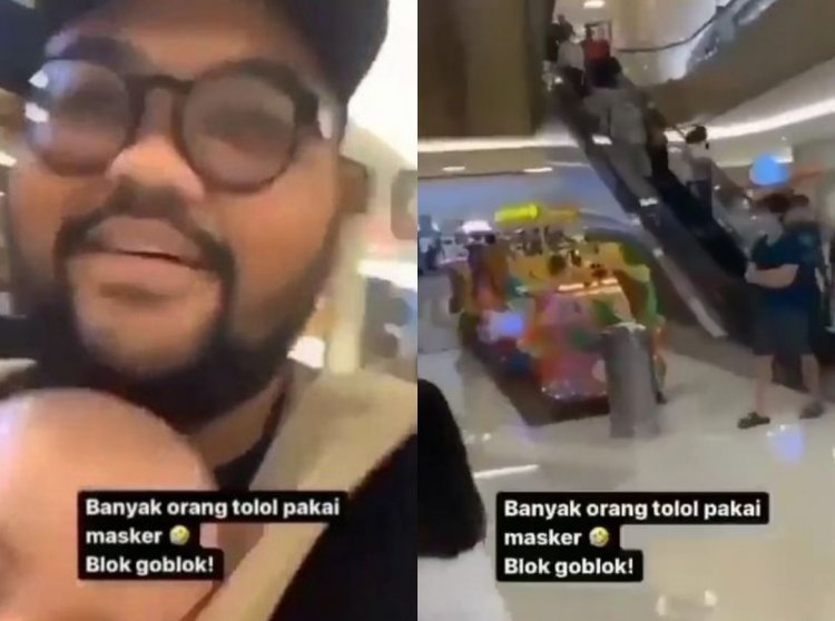 Viral! Pria Memaki-maki Pengunjung Mal yang Pakai Masker di Surabaya