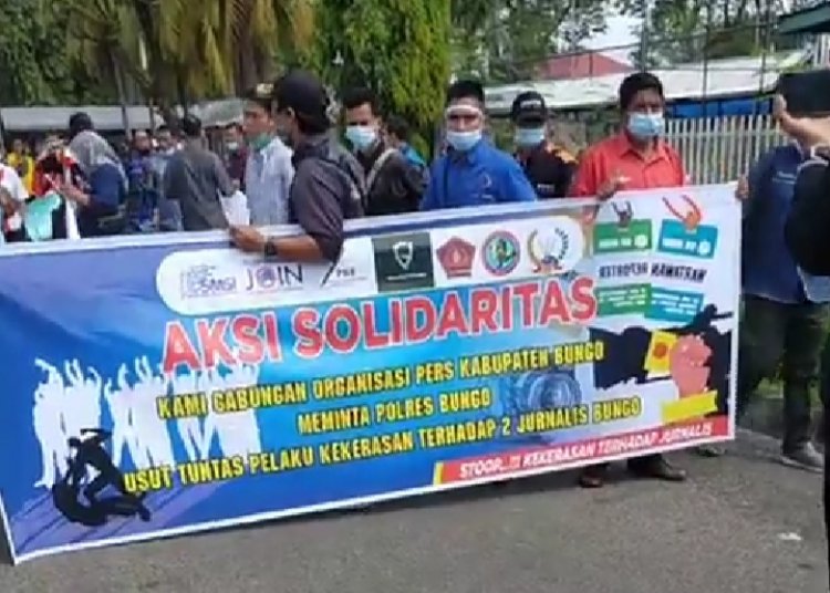 Massa Aksi Solidaritas Minta Usut Pemukulan Jurnalis, Kapolres: Kita Berharap Pelakunya Diproses Hukum