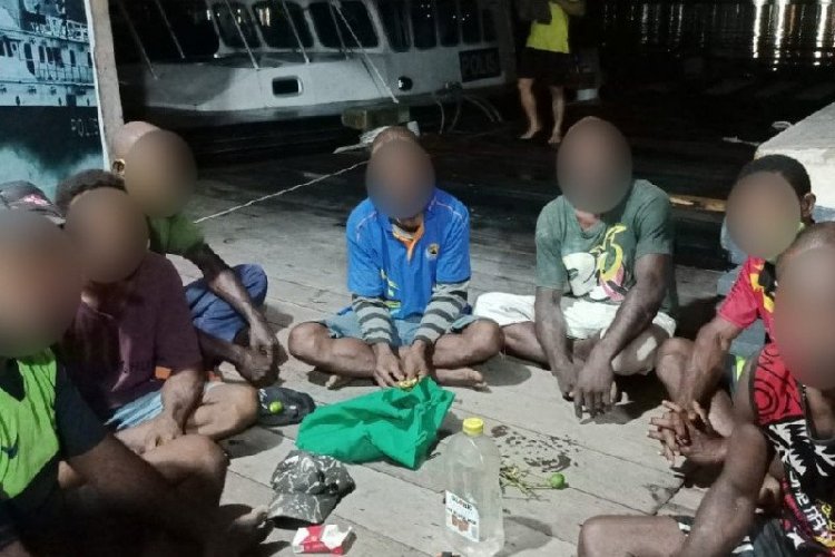 Masuk ke Perairan Indonesia, Tujuh WN PNG Diringkus Polair Polda Papua