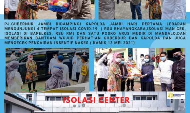 Di Hari Lebaran, Pj Gubernur Jambi Kunjungi Tempat Isolasi COVID-19
