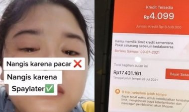 Viral! Cewek Cantik Menangis Hingga Sembab Karena Tagihan Pay Later Beranak-pinak