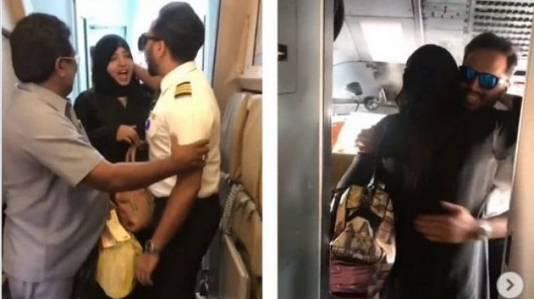 Bikin Haru! Emak-emak Ini Saat Naik Pesawat, Ternyata Pilotnya....