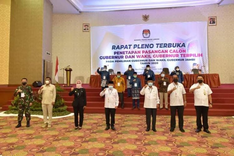 Pj Gubernur Hadiri Rapat Pleno Penetapan Calon Terpilih Pilgub Jambi