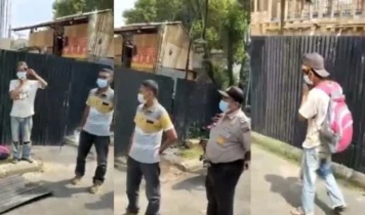 Viral! Pekerja Dikeluarkan dari Proyek oleh Satpam, Gegara Tak Pakai Masker