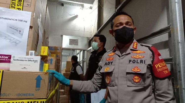 Gila!! Ternyata Gudang Ini Timbun Obat Azithromycin untuk Covid-19, Polisi: Pemilik Perintahkan Tahan Obat