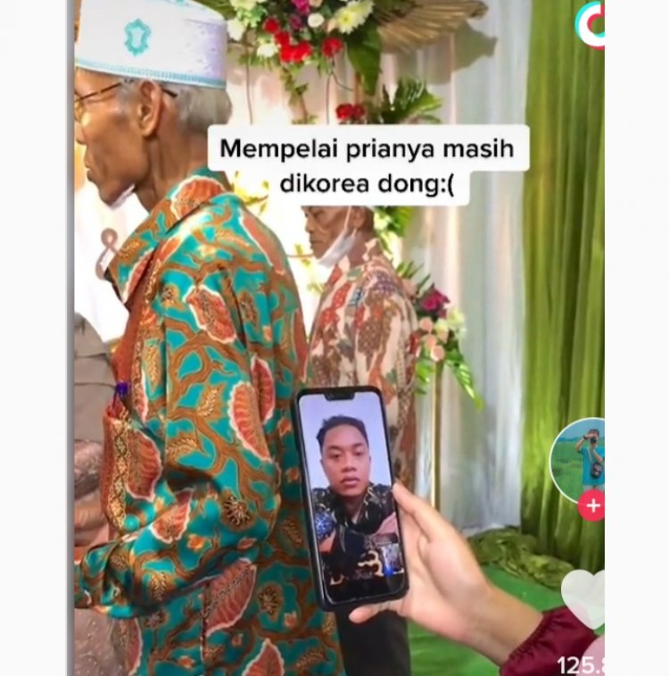 Viral Tunangan Virtual, Calon Mempelai Pria Lagi di LN, Netizen: Sedih Banget....