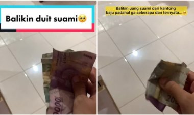 Temukan Duit Suami yang Tertinggal di Baju Cucian, Istri Nemu Harta Karun