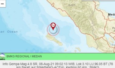 Gempa Beruntun Landa Aceh, Kurun Waktu 15 Menit