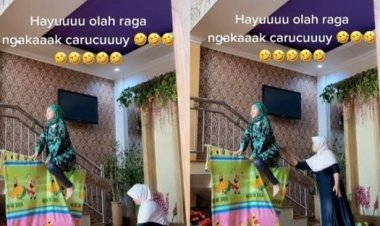 Viral! Emak-emak Naik Sapu Terbang, Gabut Gegara PPKM