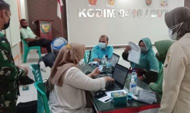 Gencar Serbuan Vaksinasi, Dandim Bute: Saya Minta Masyarakat Tetap Patuhi Prokes