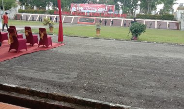 Peserta Upacara Penurunan Bendera di Merangin Tidak Lengkap, Pasukan Polres Tidak Hadir