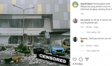 Heboh! Ledakan di Mall Margo City, Bangunan Sebagian Ambruk