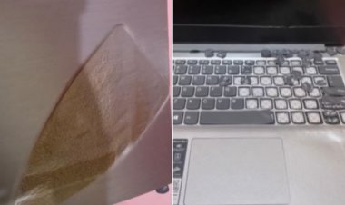 Viral Laptop Jadi Tatakan Setrika Panas, Netizen: Saking Kaya, Taruh Setrikaan di Laptop