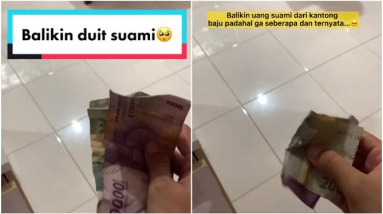 Temukan Duit Suami yang Tertinggal di Baju Cucian, Istri Nemu Harta Karun