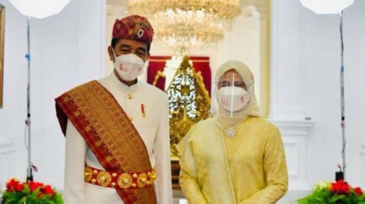 Kenakan Kain Songket, Ini Dia Potret Iriana Joko Widodo di Hari Kemerdekaan RI 2021