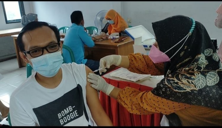 Kerja Sama Polres Merangin & DPD KNPI, Ratusan Warga Sudah Jalani Vaksin