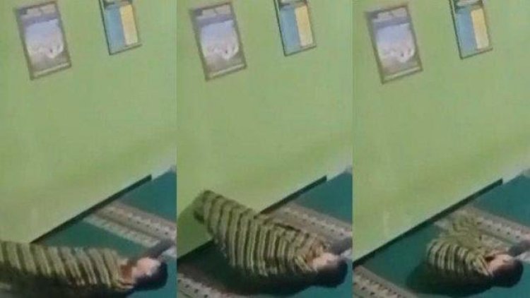 Viral! Pria Ini Tidur di Mushola Ditarik Jin Hingga Keluar